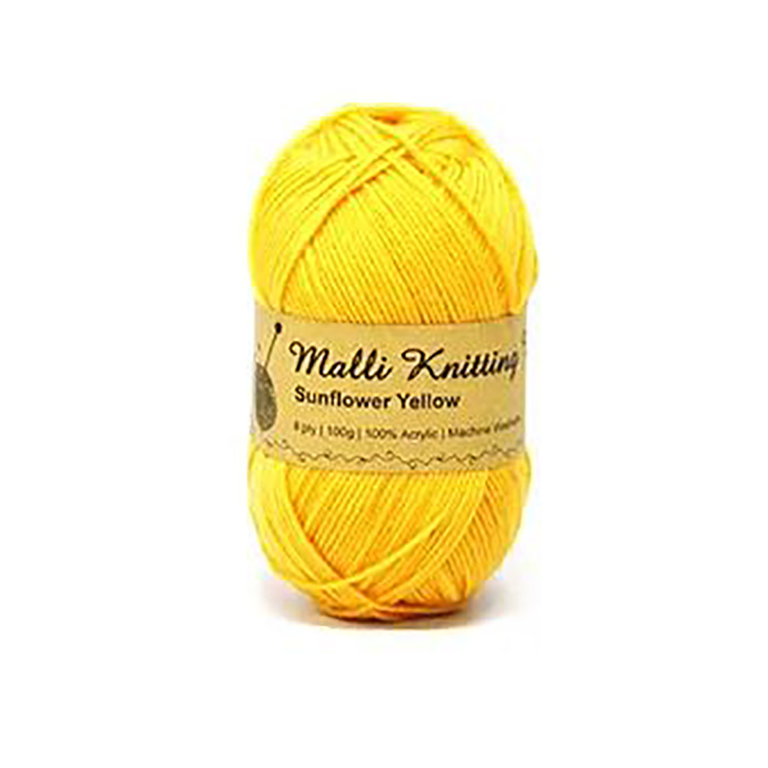 Knitting Yarn 8 Ply 100gm Golden Yellow